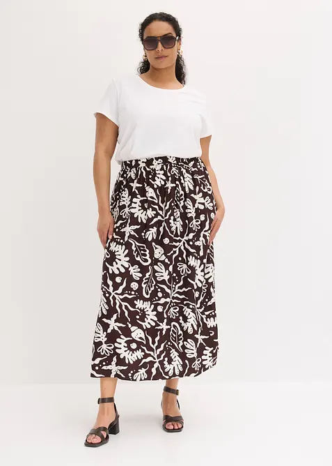 Jupe midi fluide, bonprix