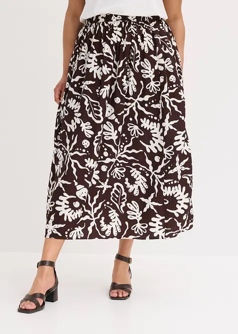 Jupe midi fluide, bonprix
