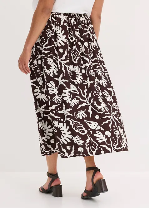 Jupe midi fluide, bonprix