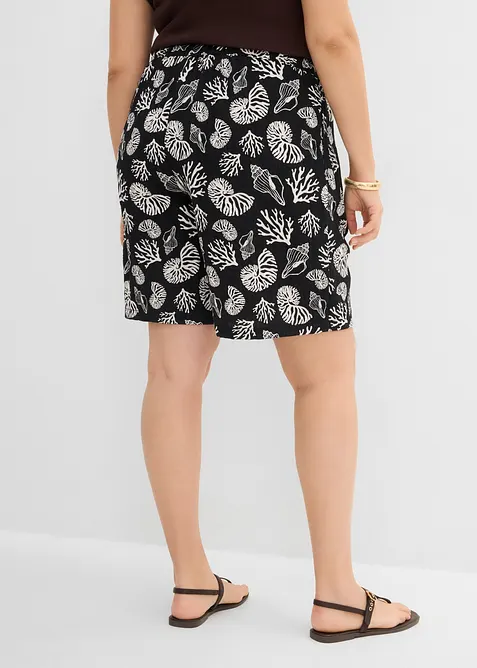 Short en viscose m&eacute;lang&eacute;e &agrave; taille &eacute;lastiqu&eacute;e, bonprix