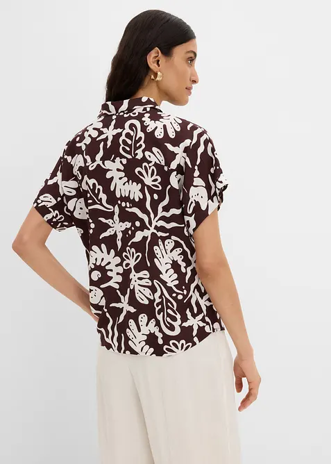Hemdbluse aus flie&szlig;ender Viskose, bonprix