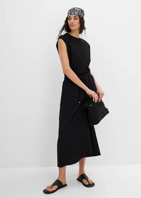 Jupe longue en viscose m&eacute;lang&eacute;e, bonprix