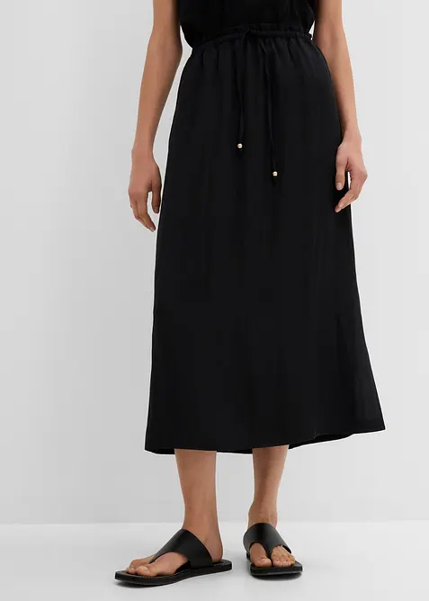 Jupe longue en viscose m&eacute;lang&eacute;e, bonprix