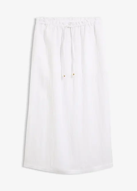 Jupe longue en viscose m&eacute;lang&eacute;e, bonprix