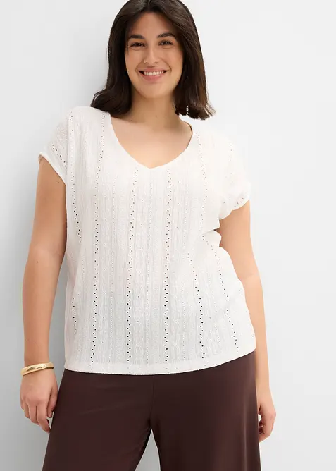 T-shirt ajour&eacute;, bonprix