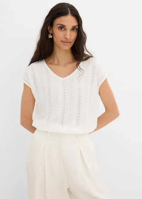 T-shirt ajour&eacute;, bonprix