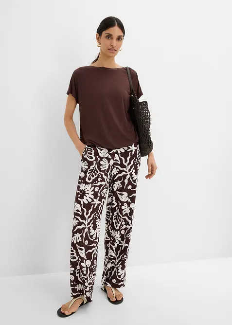 T-Shirt mit flie&szlig;ender Viskose, bonprix