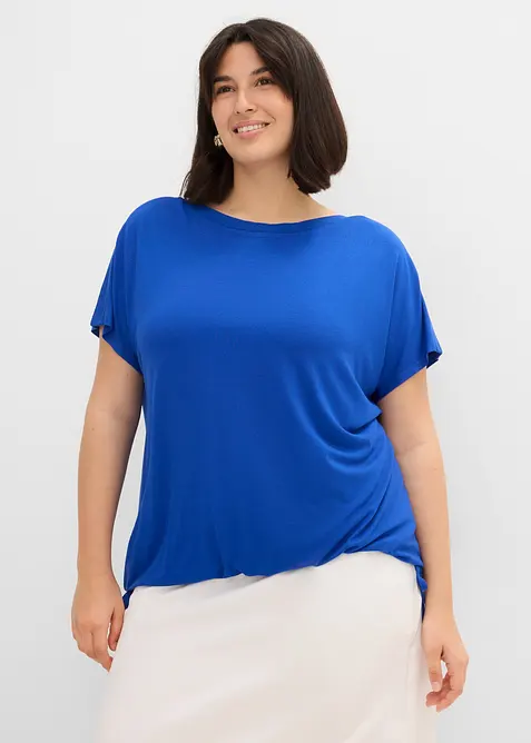 T-Shirt mit flie&szlig;ender Viskose, bonprix