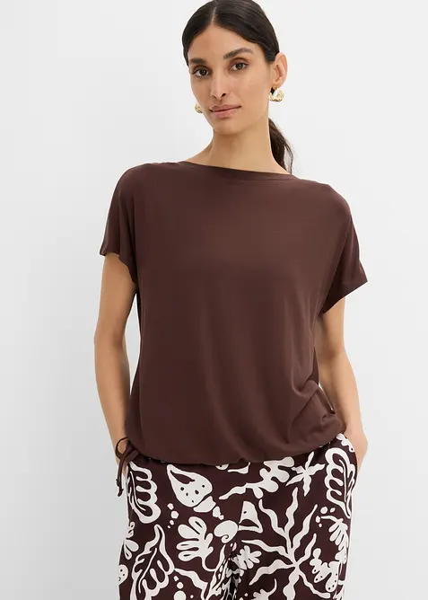 T-Shirt mit flie&szlig;ender Viskose, bonprix