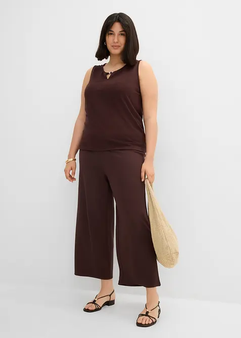 Jupe-culotte en viscose m&eacute;lang&eacute;e, bonprix