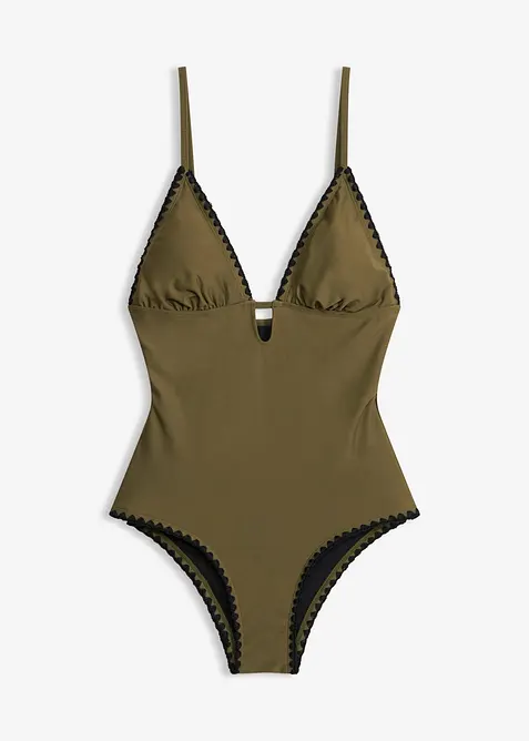 Maillot 1 pi&egrave;ce &agrave; broderie, bonprix