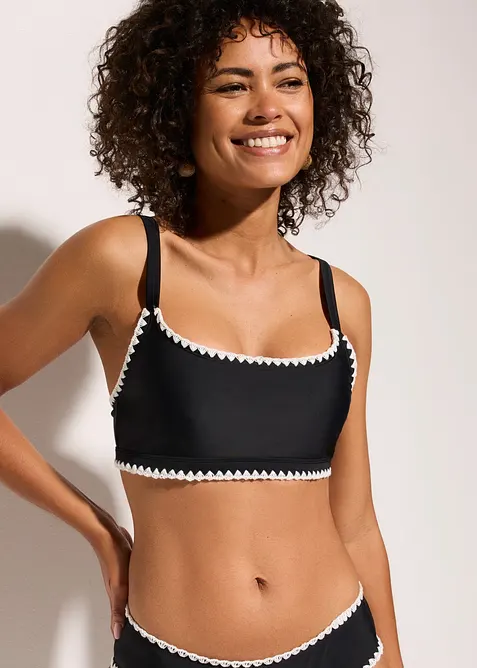 Bustier-Bikinioberteil mit Stickerei, bonprix