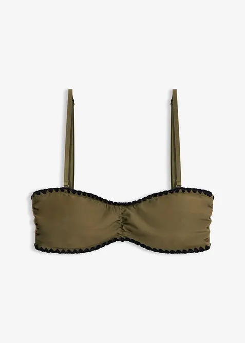 Bandeau-Bikinioberteil mit Stickerei, bonprix