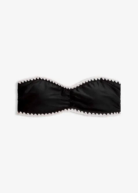 Bandeau-Bikinioberteil mit Stickerei, bonprix