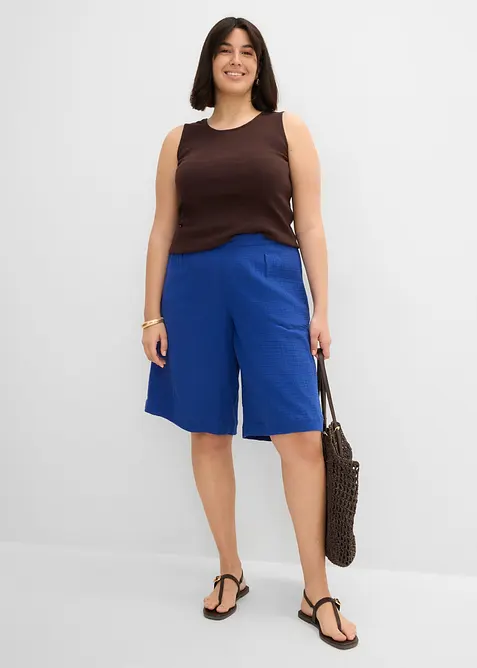Bermuda &agrave; taille &eacute;lastiqu&eacute;e 100% coton, bonprix