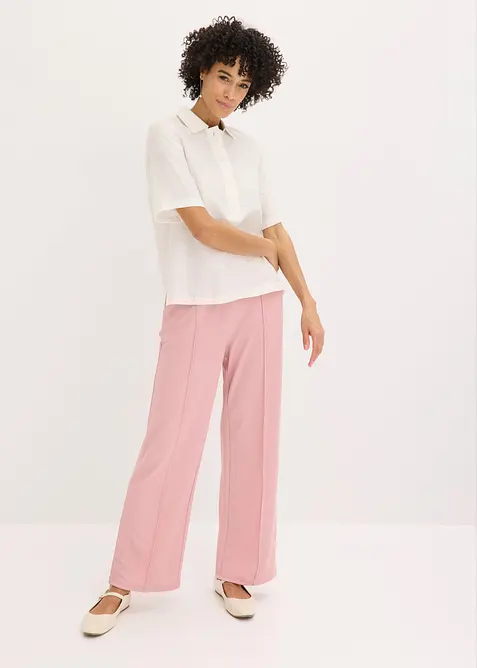 Pantalon &eacute;lastiqu&eacute; en interlock &eacute;pais, bonprix