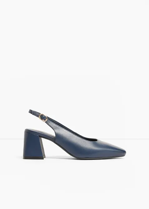 Escarpins slingback en cuir, bonprix