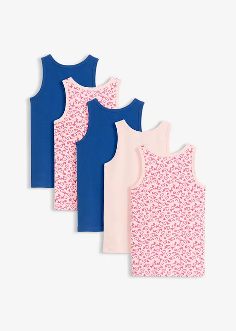Lot de 5 caracos en coton doux avec n&oelig;ud en satin, bonprix