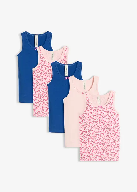 Lot de 5 caracos en coton doux avec n&oelig;ud en satin, bonprix