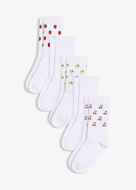 Tennissocken mit Bio-Baumwolle (5er Pack), bonprix