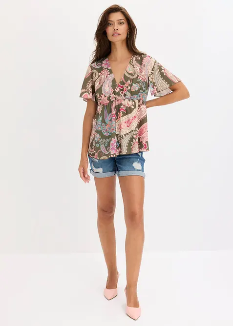 Bluse aus flie&szlig;ender Viskose, bonprix