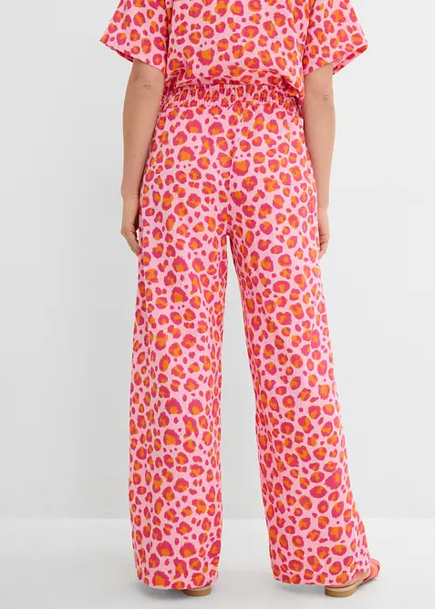 Pantalon taille &eacute;lastiqu&eacute;e en gaze de coton, bonprix