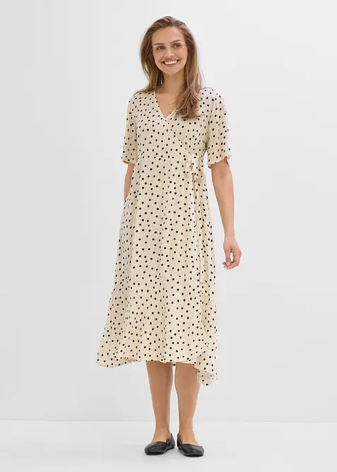 Robe fluide de grossesse et d&rsquo;allaitement en cr&ecirc;pe de viscose, bonprix