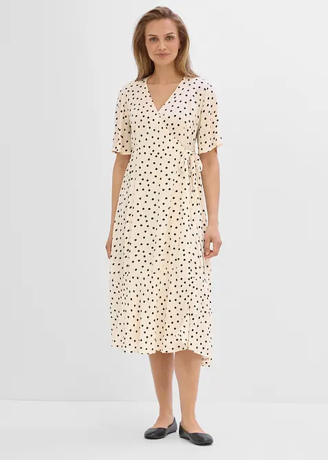 Robe fluide de grossesse et d&rsquo;allaitement en cr&ecirc;pe de viscose, bonprix