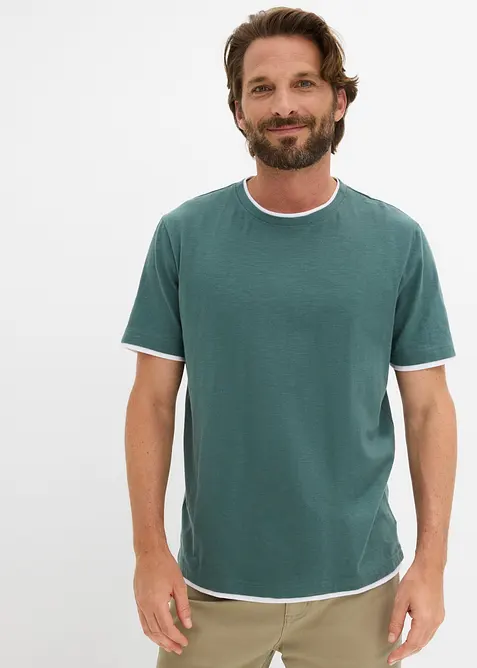 T-shirt aspect 2en1 en fil flamm&eacute;, bonprix