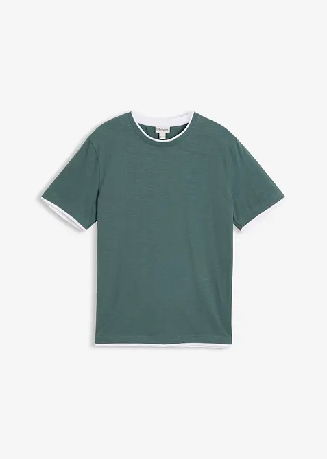 T-shirt aspect 2en1 en fil flamm&eacute;, bonprix