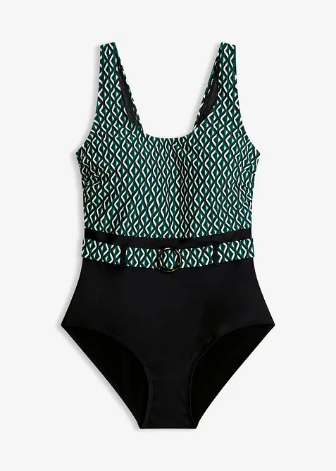 Medium Shape-Badeanzug mit G&uuml;rtel, bonprix