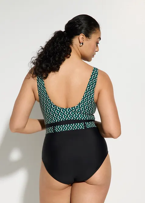 Medium Shape-Badeanzug mit G&uuml;rtel, bonprix