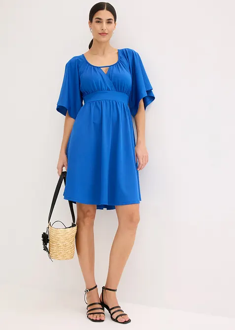 Robe courte avec d&eacute;collet&eacute; plongeant, bonprix