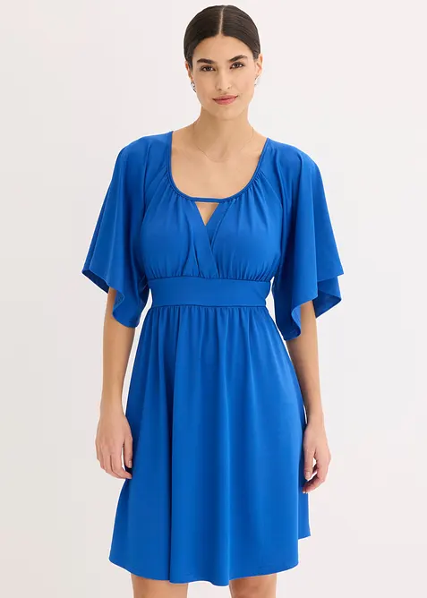 Robe courte avec d&eacute;collet&eacute; plongeant, bonprix