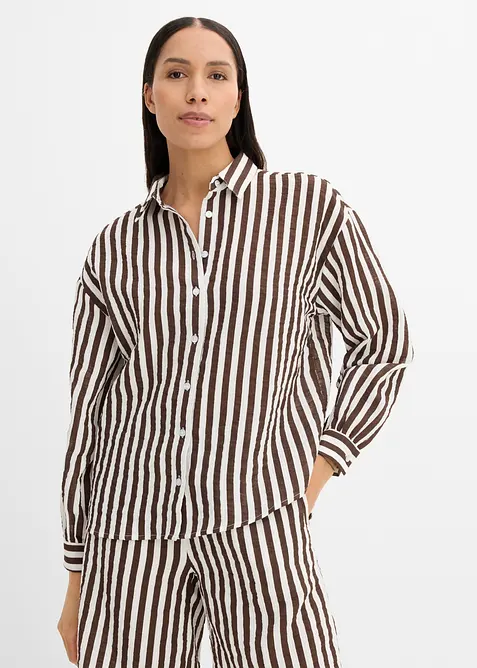 Musselin-Hemdbluse aus reiner Baumwolle, bonprix