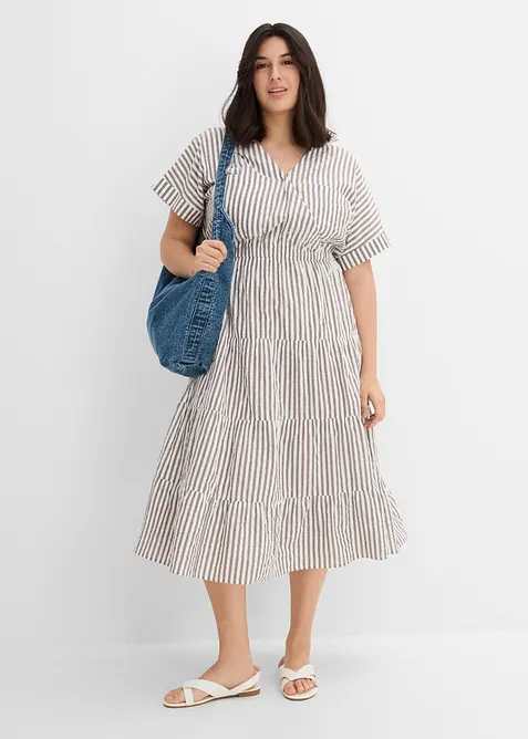 Robe style portefeuille 100% coton, bonprix