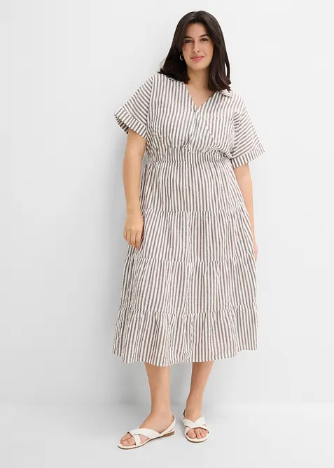 Robe style portefeuille 100% coton, bonprix