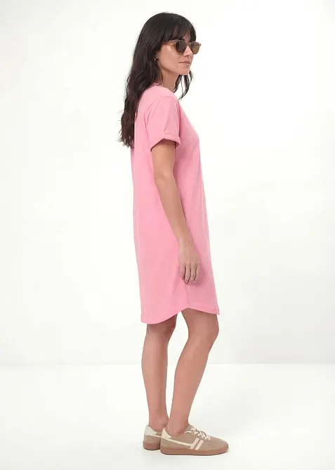 Lot de 2 robes T-shirt l&eacute;g&egrave;res en coton flamm&eacute;, bonprix