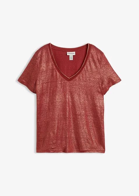 Shirt aus reinem Leinen mit Lurex, bonprix