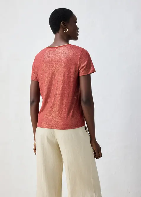 Shirt aus reinem Leinen mit Lurex, bonprix