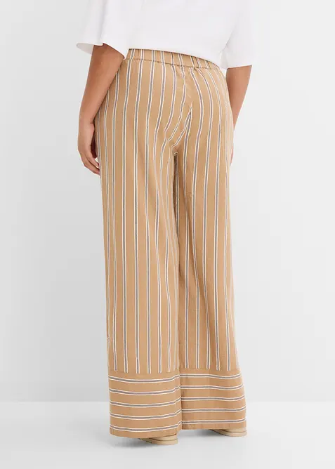 Pantalon ray&eacute; &agrave; taille &eacute;lastiqu&eacute;e, bonprix