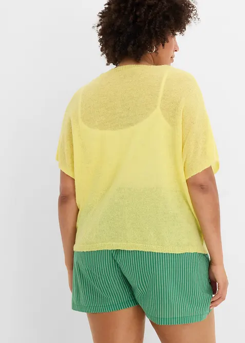 Cardigan oversize &agrave; manches courtes, bonprix