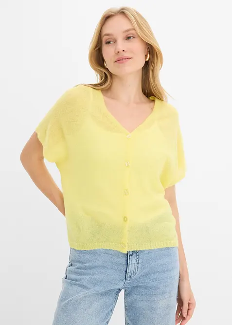 Oversize Kurzarm Cardigan, bonprix