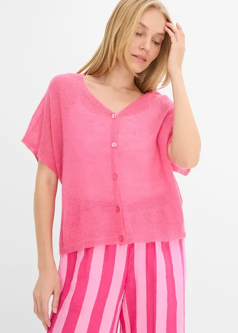 Oversize Kurzarm Cardigan, bonprix