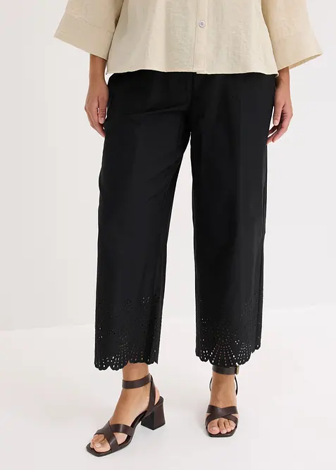 Pantalon large 100% coton, bonprix