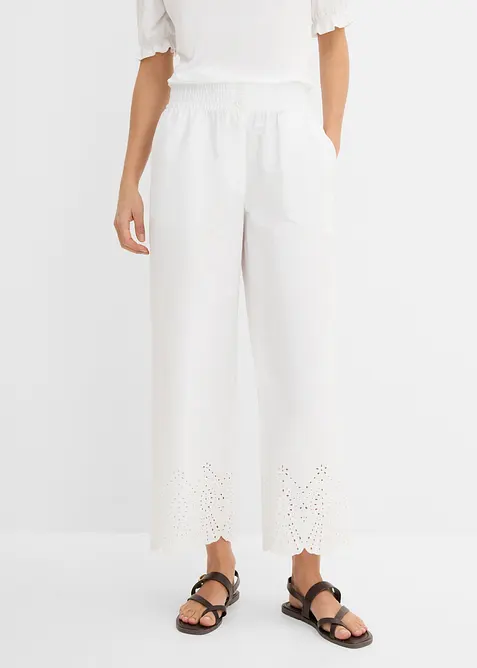 Pantalon large 100% coton, bonprix