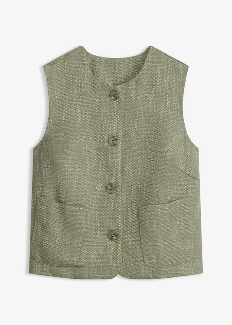 Gilet sans manches &agrave; col rond, bonprix