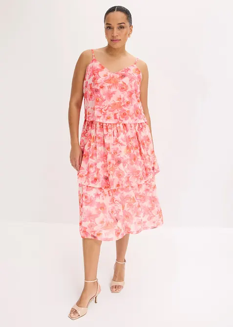 Robe midi en mesh doux, bonprix