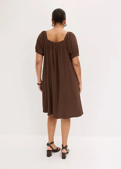 Robe en jersey cr&ecirc;pe textur&eacute;, bonprix