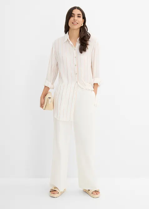 Longbluse mit Glitzereffekt, bonprix